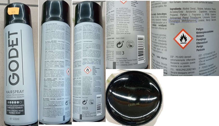 Lak na vlasy GODET HAIRSPRAY, CALIDAD PROFESIONAL, PROFESSIONAL QUALITY, 4 EXTRA STRONG HOLD: Fotografie