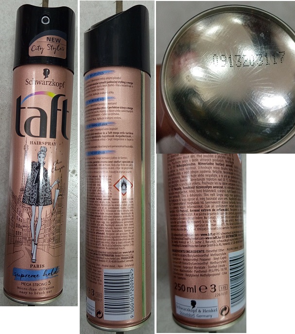 Lak na vlasy Schwarzkopf, taft HAIRSPRAY, PARIS, supreme hold, NEW City Styles: Fotografie