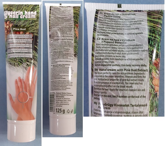 Krém na ruce Glycerin hand & nail cream, Pine Bud: Fotografie