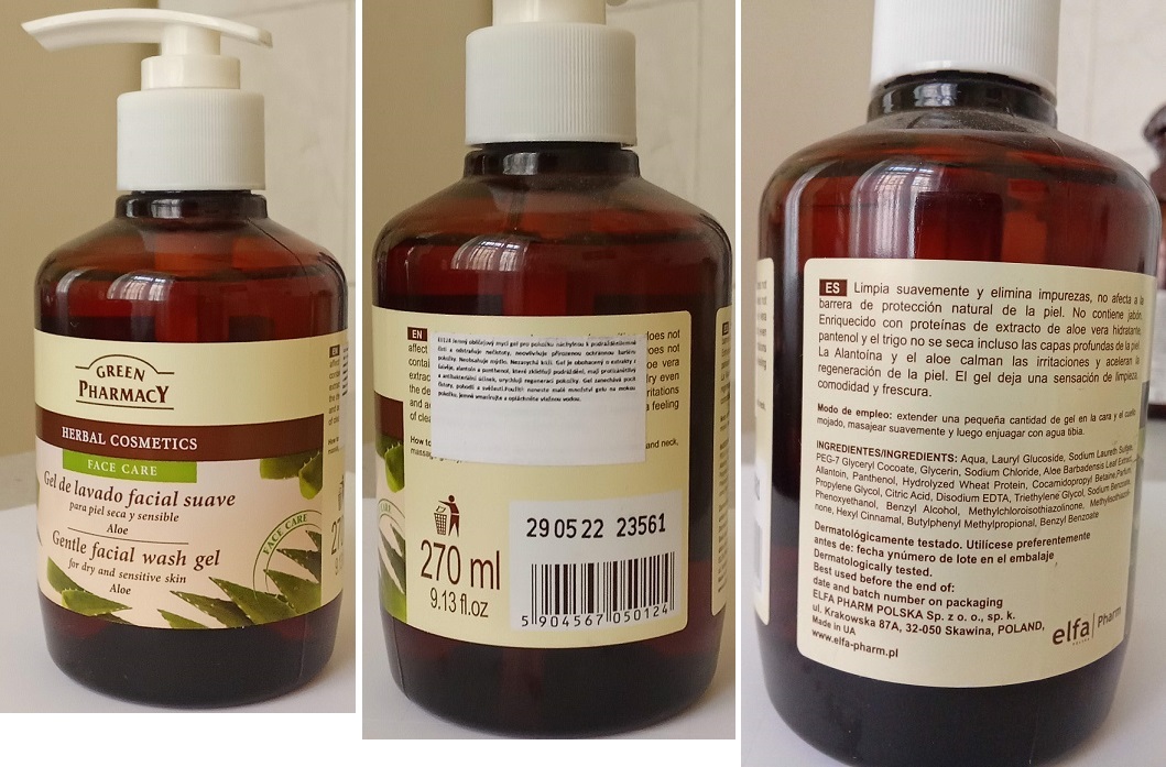 Gentle facial wash gel, GREEN PHARMACY, HERBAL COSMETICS, FACE CARE: Fotografie