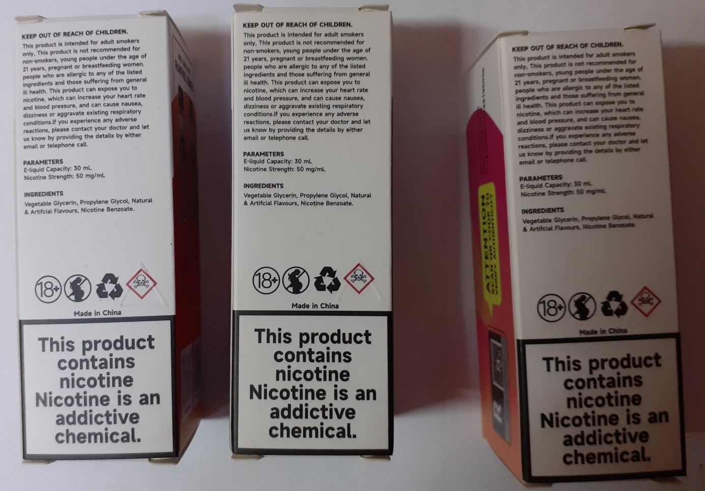Náhradní náplň do elektronické cigarety Runfree, nic salts, 50 mg/ml, e-liquid, různé příchutě: Fotografie č. 3