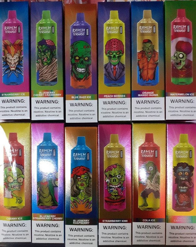 Jednorázová el. cigareta s e liquidem RALM TORNADO 50000, disposable device, různé příchutě: Fotografie č. 6