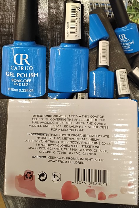 Laky na nehty CR, CAIRUO, GEL POLISH, SOAK – OFF, UV & LED: Fotografie