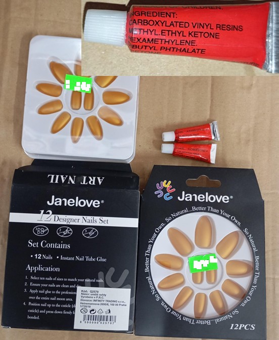 Sada na nehty Janelove®, ART NAIL, 12 Designer Nails Set: Fotografie