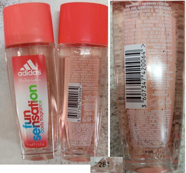 Deodorant Adidas, for Women, fun sensation, body fragrance: Fotografie