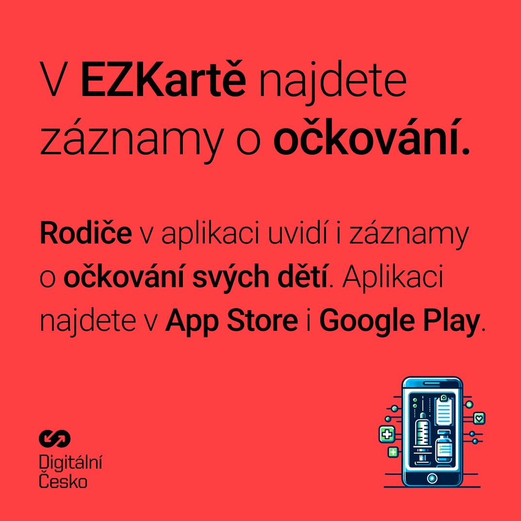 leták EZKarta evidence očkování