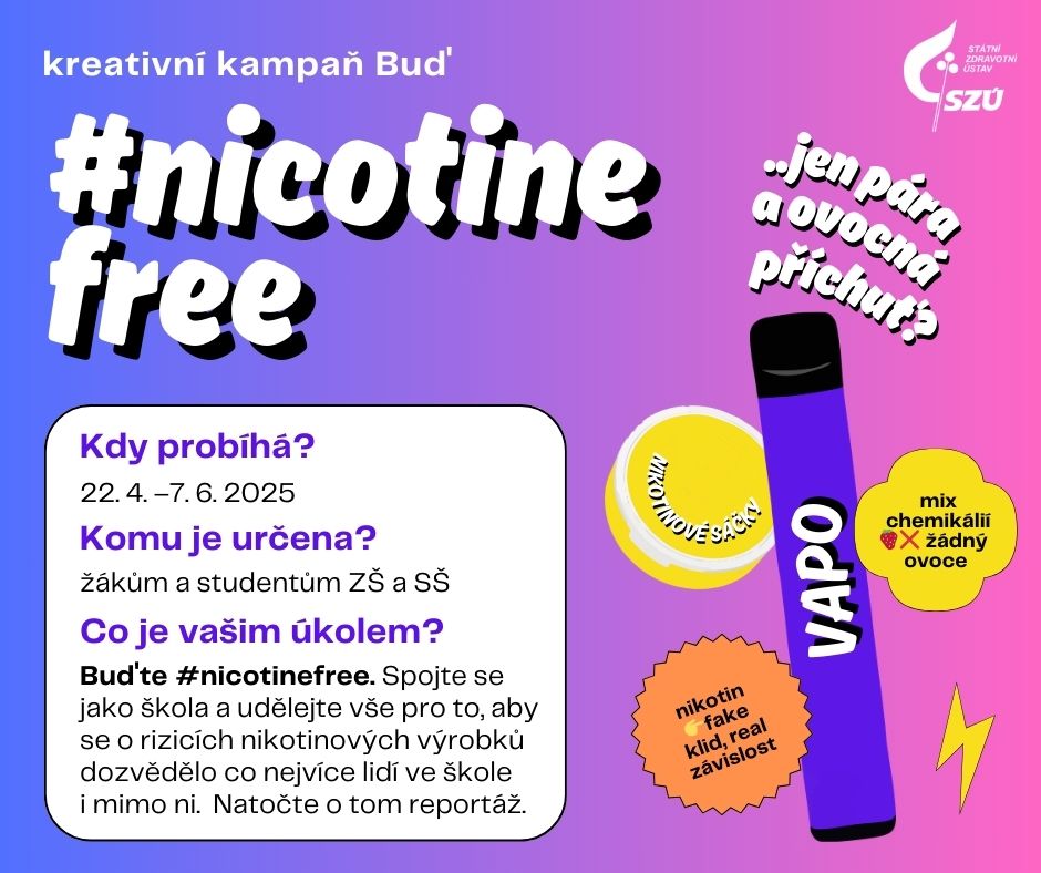 leták kampaně buď nikotine free 2025