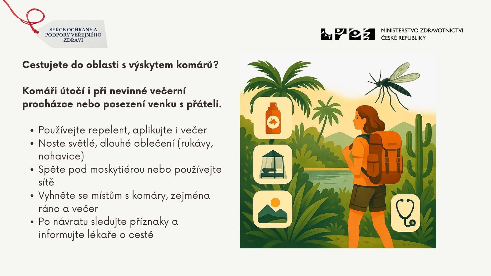 leták doporučení pro cestovatele západonilská horečka