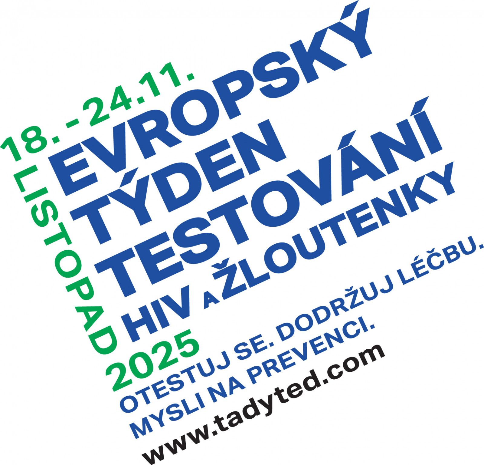 Logo Evropského týdne testování HIV a žloutenky 18-24.11.2025