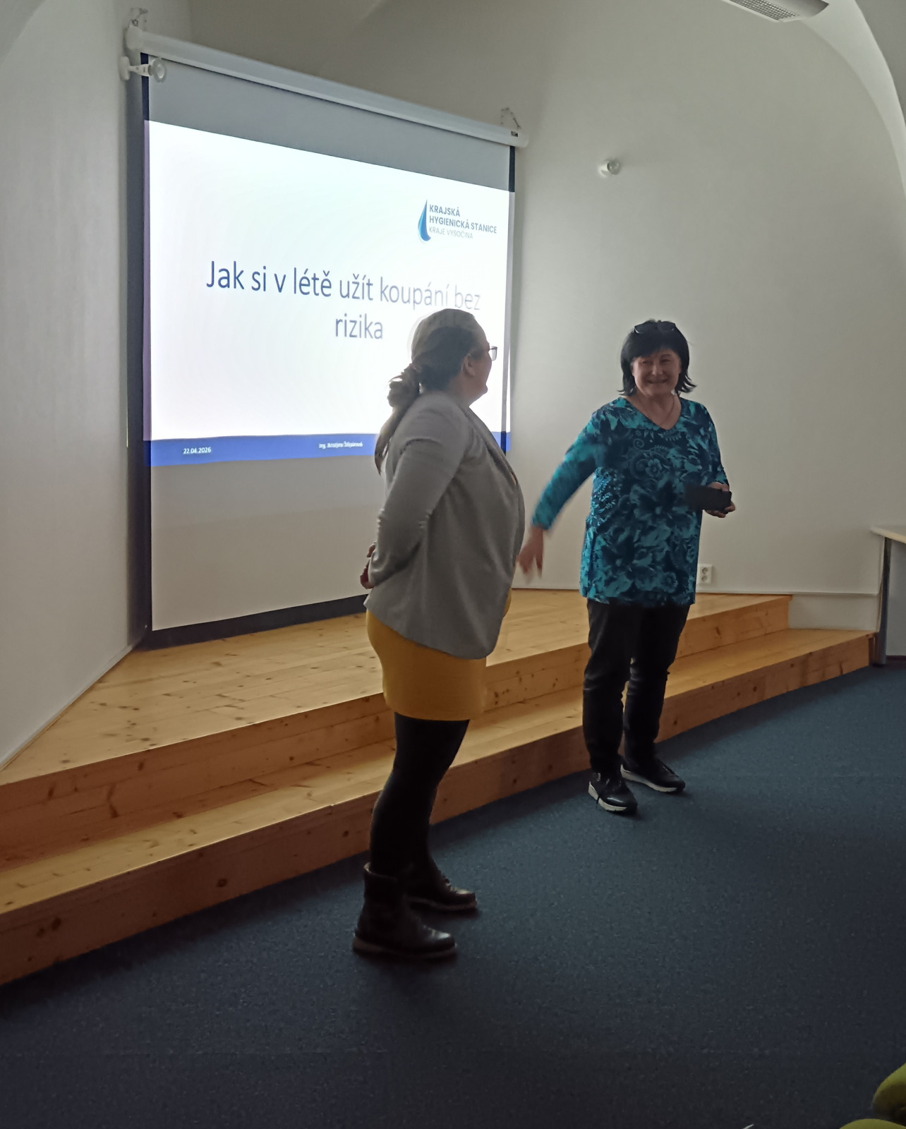 snímek přednášející přednáška knihovna Jihlava koupání